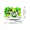 WAGO 2001-1207 Borne de tierra de 2 conductores, 1,5 mm²