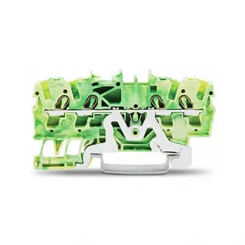 WAGO 2002-1407 borne de protección de 4 conductores 0,25-2,5 mm² 4 mm² verde-amarillo