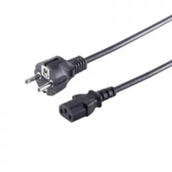 S CONN Maximum Connectivity Cable de alimentación Schuko recto CEE 7/7 a C13 Negro VDE 1,8 m