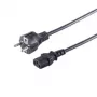 S CONN Maximum Connectivity Cable de alimentación Schuko recto CEE 7/7 a C13 Negro VDE 1,8 m