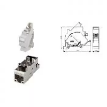 Telegärtner Salida para carril DIN RJ-45 gris claro RAL 7035 J00023A0205