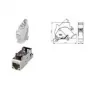 Telegärtner Salida para carril DIN RJ-45 gris claro RAL 7035 J00023A0205