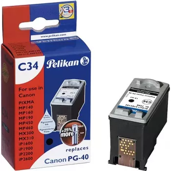 Pelikan Cartucho de tinta remanufacturado para Canon PG-40 (negro, alto rendimiento)
