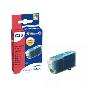 Pelikan Cartucho de tinta para Canon CLI-521C cian