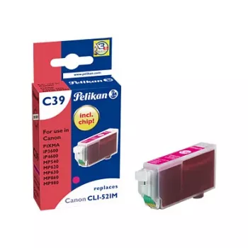 Pelikan Cartucho de tinta compatible para Canon CLI-521M magenta 9ml