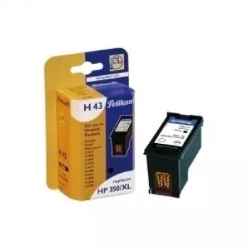 Pelikan Cartucho de tinta remanufacturado para HP 350XL (CB336EE), negro
