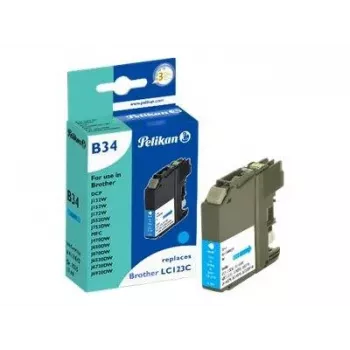 Cartucho de tinta compatible Pelikan para Brother LC123C cian 10 ml 600 páginas