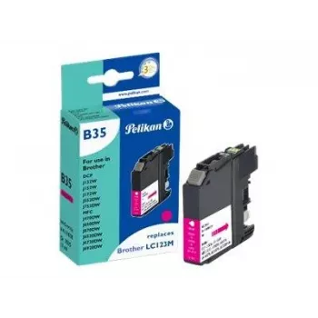 Cartucho de tinta compatible Pelikan para Brother LC123M magenta (10 ml, 600 páginas)