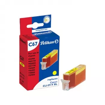 Cartucho de tinta compatible Pelikan para Canon CLI-571Y XL, amarillo, alta capacidad, 11,5 ml