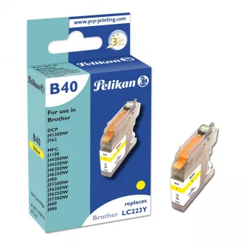 Pelikan Cartucho de tinta compatible para Brother LC223Y Amarillo