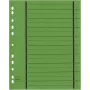 WEKRE 50 hojas separadoras verde A4 4 agujeros 160 g/m² cartón