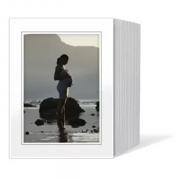 DAIBER paspartú 13x18 cm blanco/línea gris, 125 uds.