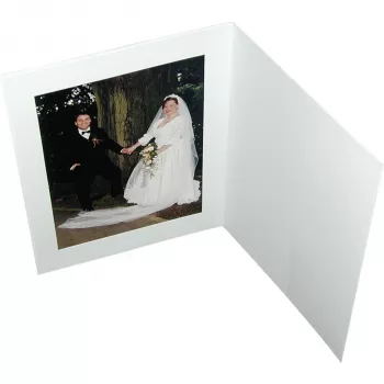 DAIBER carpetas retrato con paspartú 15x20 blanco mate (pack de 100)