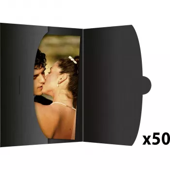 DAIBER 09024 fundas de fotos negro 20x30cm pack de 20