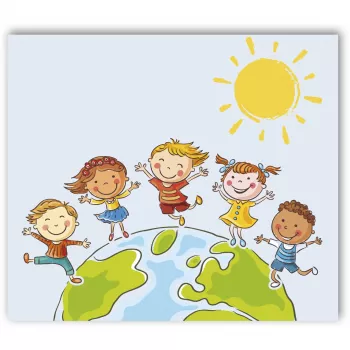 DAIBER Globe carpetas retrato infantil 13x18 (pack de 10) - azul