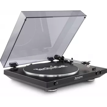 TechniSat TechniPlayer LP 200 tocadiscos - negro/plata - transmisión por correa - 33/45/78 rpm - digitalización USB - salida RCA