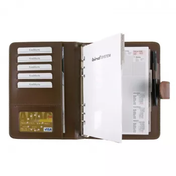 Organizador personal BIND estándar A5 piel sintética negro
