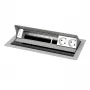 Kindermann CablePort standard² Carcasa de panel de conexiones de sobremesa de 6 vías plata