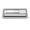 Kindermann CablePort standard² Carcasa de panel de conexiones de sobremesa de 6 vías plata