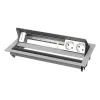 Kindermann CablePort standard² Carcasa de panel de conexiones de sobremesa de 6 vías plata