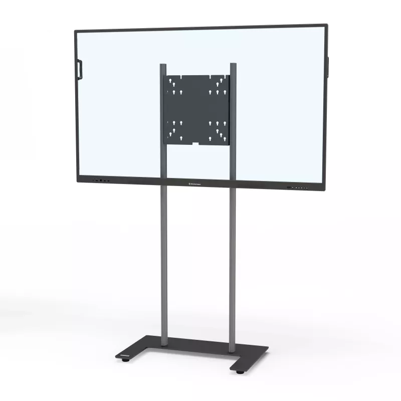 Kindermann Premium DS Racer soporte de suelo para pantalla LCD hasta 70 inch - aluminio anodizado - negro, plata metalizado