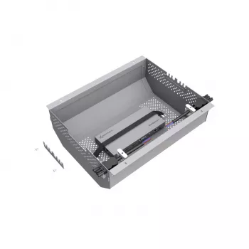 Kindermann tapa protectora embutida para CablePort Standard Box - aluminio anodizado plateado