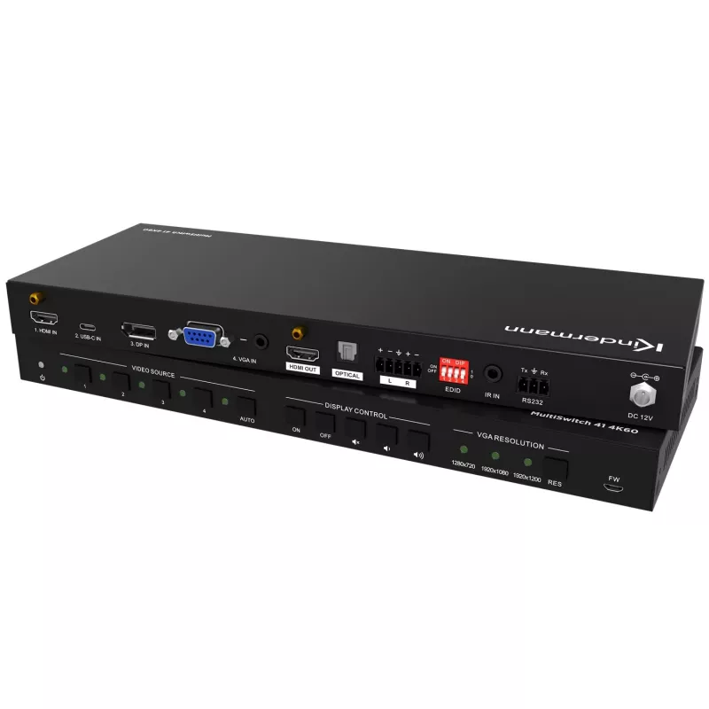 Kindermann MultiSwitch 41 conmutador HDMI 4K60 4x1