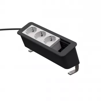 Kindermann CP Office Desk 4-Way 3 x tomas de corriente (7550000203)