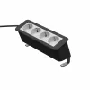 Kindermann CP Office Desk módulo de alimentación 4 vías (4 x Schuko, cable de 3m, plata/negro)