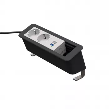Kindermann CP Office Desk 4-F 2x Schuko 1x módulo de carga USB-A/C (7550000222)