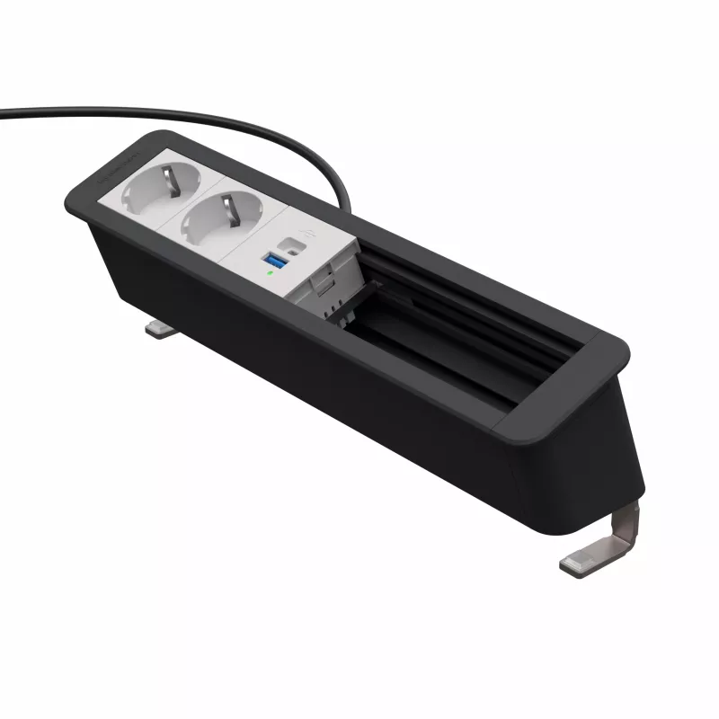 Kindermann CP Office Desk 6-Fold 2x Schuko 1x USB A/C hub de conexión de escritorio