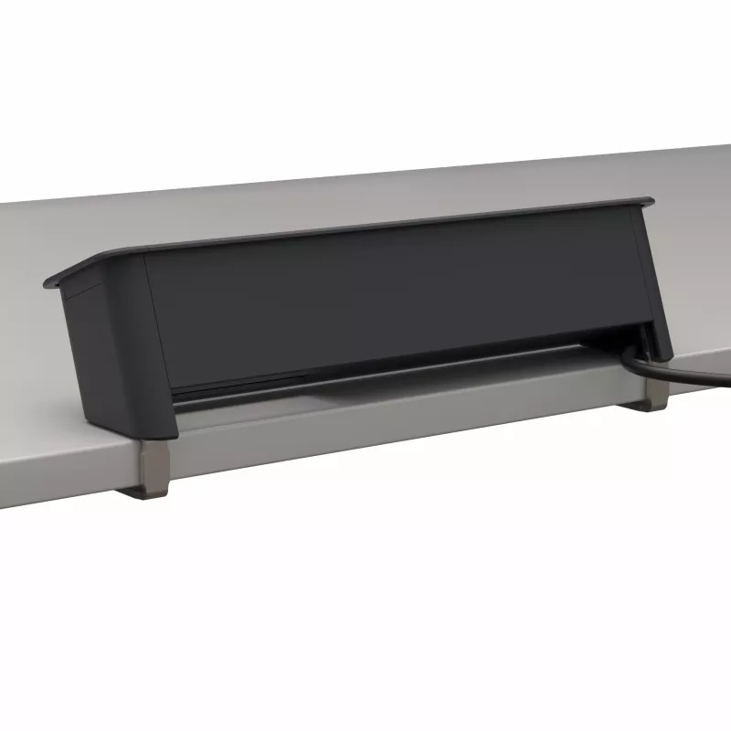 Kindermann CP Office Desk 6-f 3xStr 1xUSB A/C panel de conectividad de mesa plata/negro