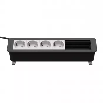 Kindermann CP Office Desk 6-Way 4 x panel de conexión de tomas de corriente (7550000304)