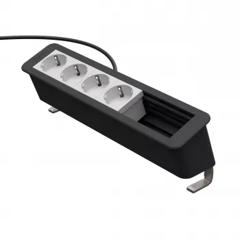 Kindermann CP Office Desk 6-Way 4 x panel de conexión de tomas de corriente (7550000304)