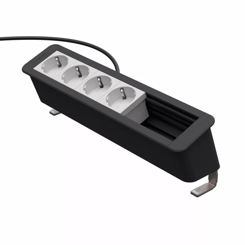 Kindermann CP Office Desk 6-Way 4 x panel de conexión de tomas de corriente (7550000304)