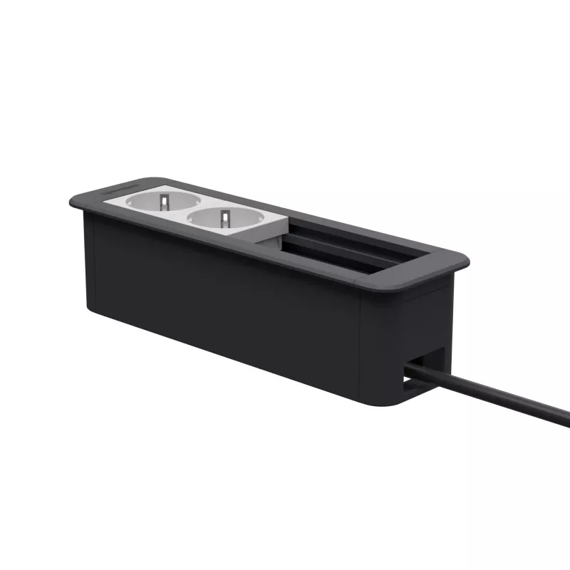 Kindermann CablePort Office Frame de 4 vías 2x toma de corriente KIN 7551000202