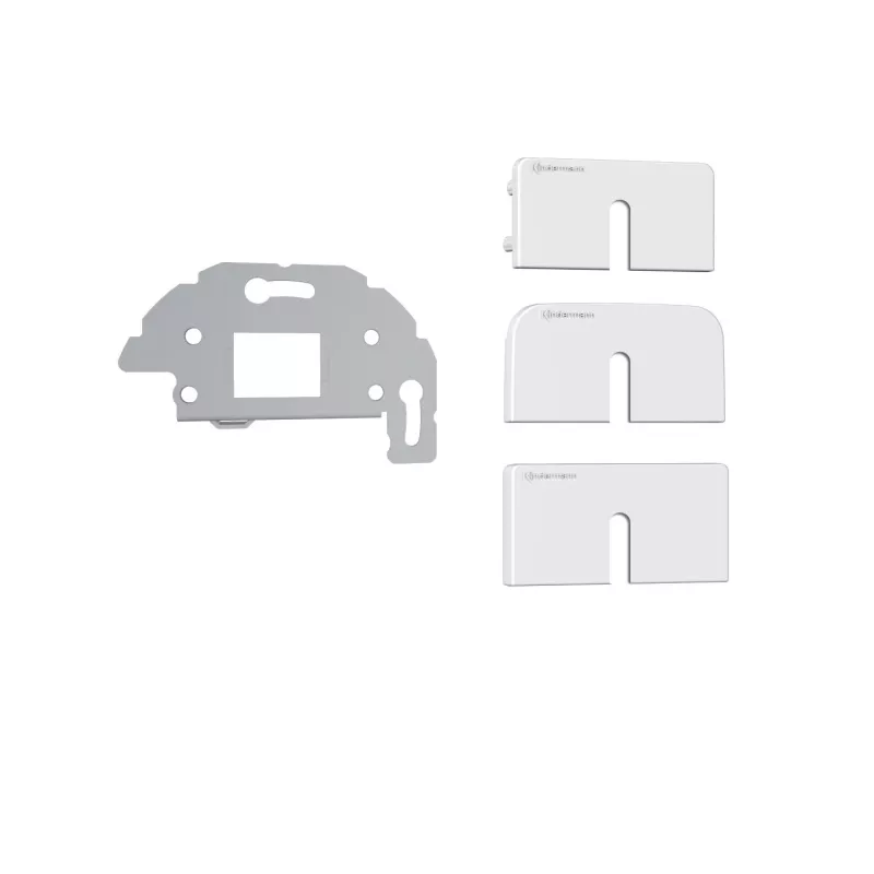 Kindermann Konnect Design Click Outlet Bezel Pure White RAL 9010 2 puertos Keystone