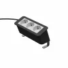 Kindermann CP Office Desk Regleta de 3 tomas con 3 tomas Schuko, cable de 2m, plata/negro