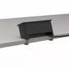 Kindermann CP Office Desk Regleta de 3 tomas con 3 tomas Schuko, cable de 2m, plata/negro