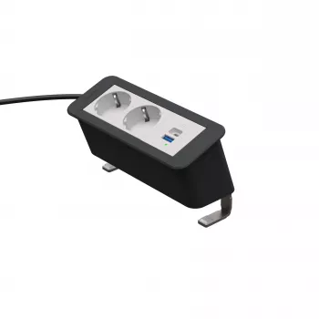 Kindermann CP Office Desk 3 tomas 2x corriente 1x USB PD (7550000132)