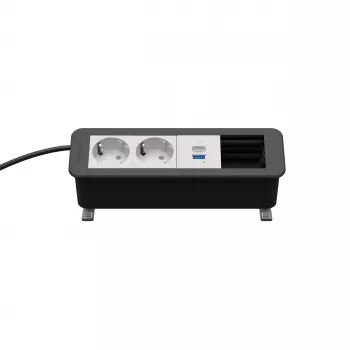 Kindermann CP Office Desk Módulo de alimentación 4 tomas 2x Schuko 1x USB-C PD 60W (7550000232)