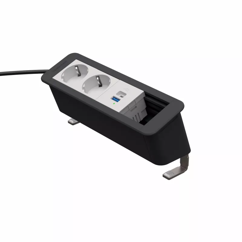Kindermann CP Office Desk Módulo de alimentación 4 tomas 2x Schuko 1x USB-C PD 60W (7550000232)