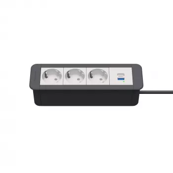 Kindermann CP Office Frame Módulo de conectividad de escritorio 4 tomas 3x Schuko 1x USB-C PD