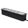 Kindermann CablePort Office Frame 6 tomas 5x Schuko 1x USB-C PD 60W plata