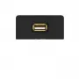 Kindermann Panel de conexión USB 2.0 antracita RAL 7024 semimarco con cable pigtail 7457000522
