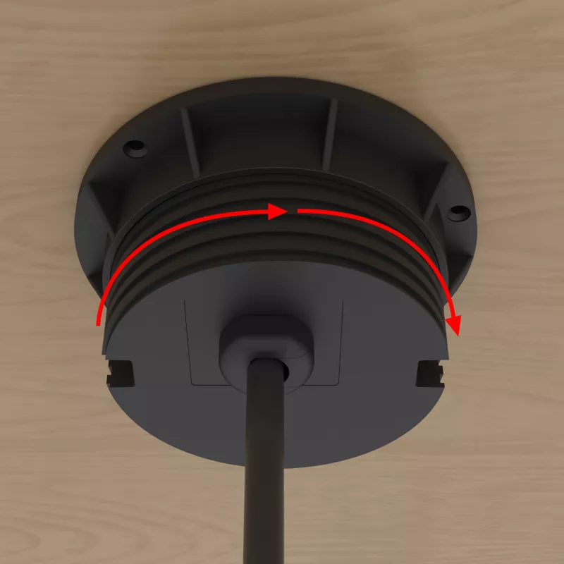 Kindermann CablePort Table negro (STS-R90-2 blac) - Carcasa de panel de conexión de mesa