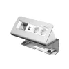 Kindermann CablePort desk de 4 vías 2x corriente 2x USB módulo de conexión de mesa, aluminio