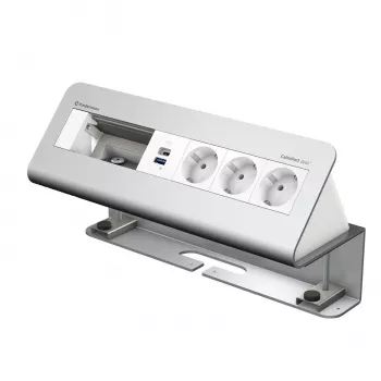Kindermann CablePort desk² Módulo de fijación de mesa 6 tomas 3x corriente USB (7430001163)