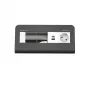Kindermann CP desk² 80 Panel de conexión de mesa 4 tomas con 1x corriente y 1x USB-A, plata/negro