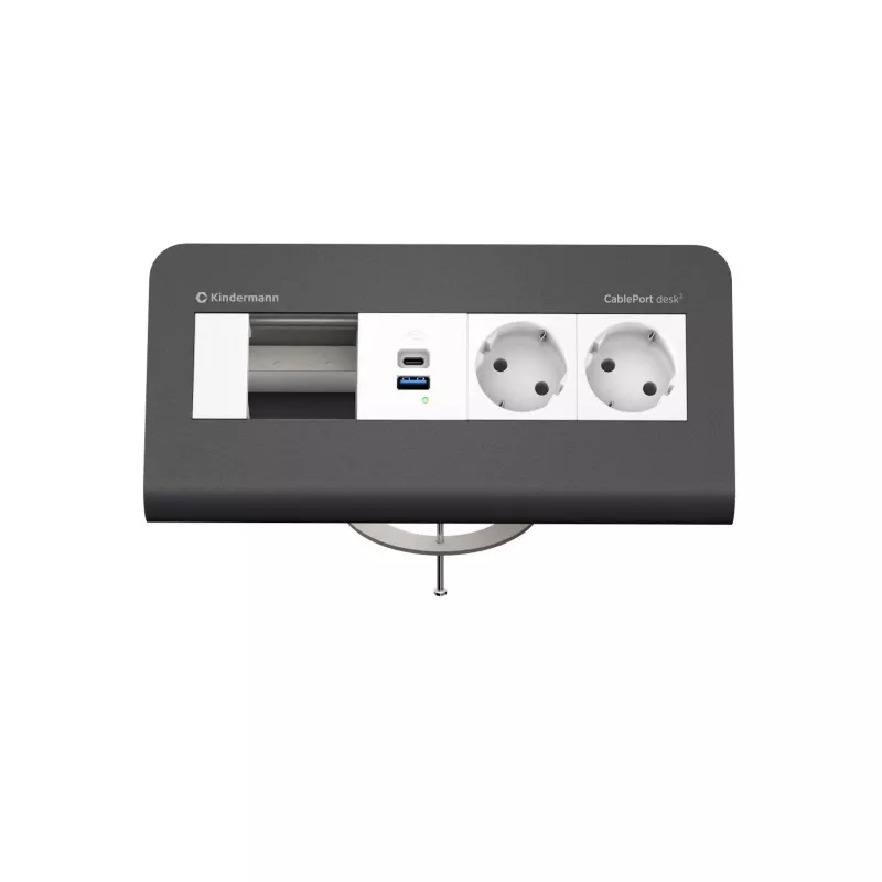 Kindermann CP desk 80 de 4 vías 2x corriente USB (7430001372)